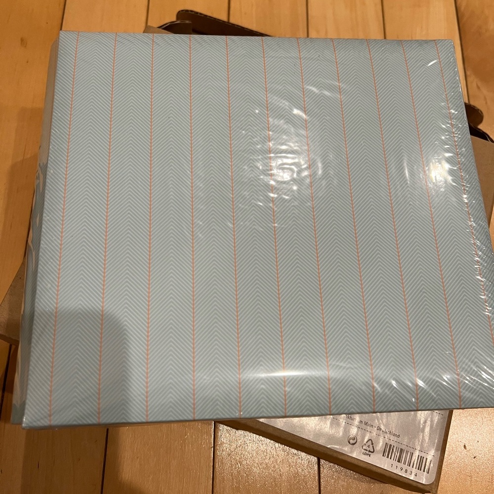 Stampin up 6x6 blue herringbone scrapbook